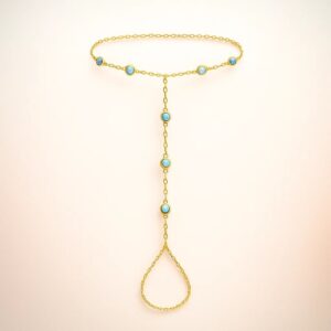 Pulsera de Mano Turquesa Elegance