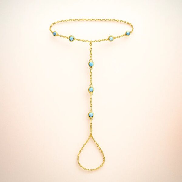Pulsera de Mano Turquesa Elegance