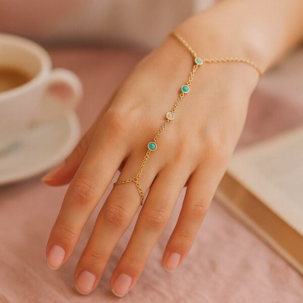 Pulsera de Mano Turquesa Elegance - Imagen 2