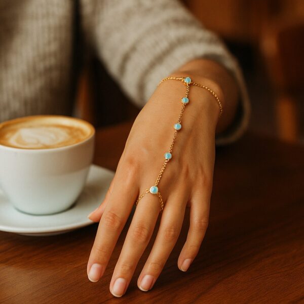 Pulsera de Mano Turquesa Elegance - Imagen 3