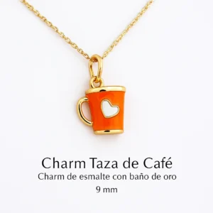Gold-Plated enamel Charm 9mm